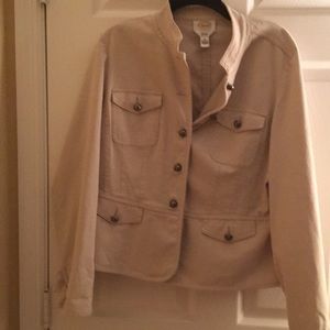 Talbots stretch Beige blazer